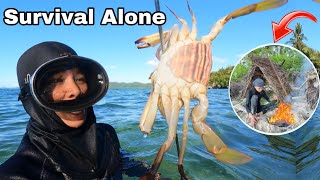Survival Alone In The Abandoned Beach|With No Food And Water 😧In 24 Hours