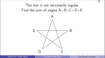 Find the sum all angles of the star