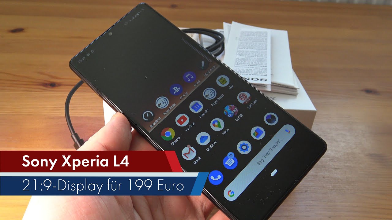 Sony Xperia L4 Refurbished – 6,2 Zoll 21:9 Display, Triple-Kamera, Single SIM (Schwarz)