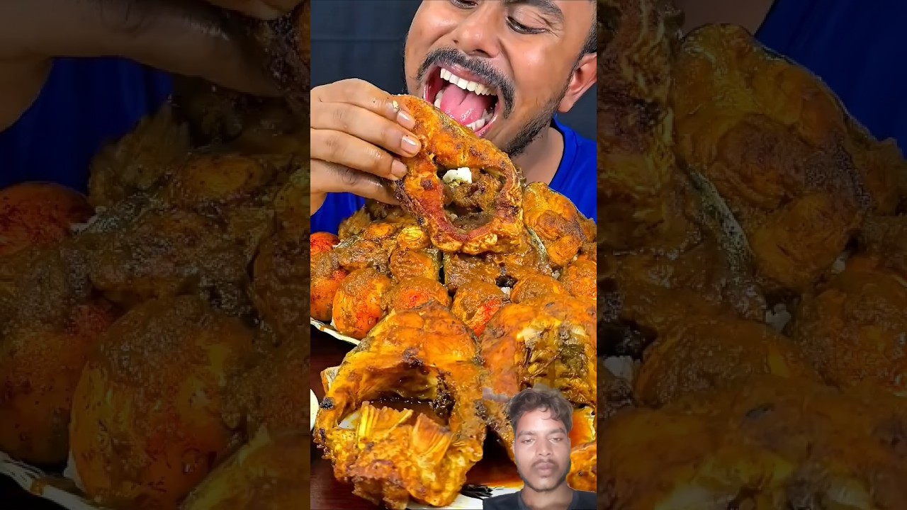 FISH FRY EATING 🤤#mukbang #shortsfeed #foodie #youtubeshorts #foodchallenge