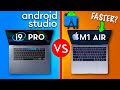Does Intel i9 beat the M1 in Android Studio build?