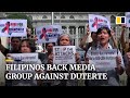 Protesters slam president Duterte’s move to close ABS-CBN, top media group in the Philippines