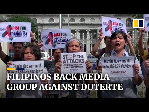 Protesters slam president Duterte’s move to close ABS-CBN, top media group in the Philippines