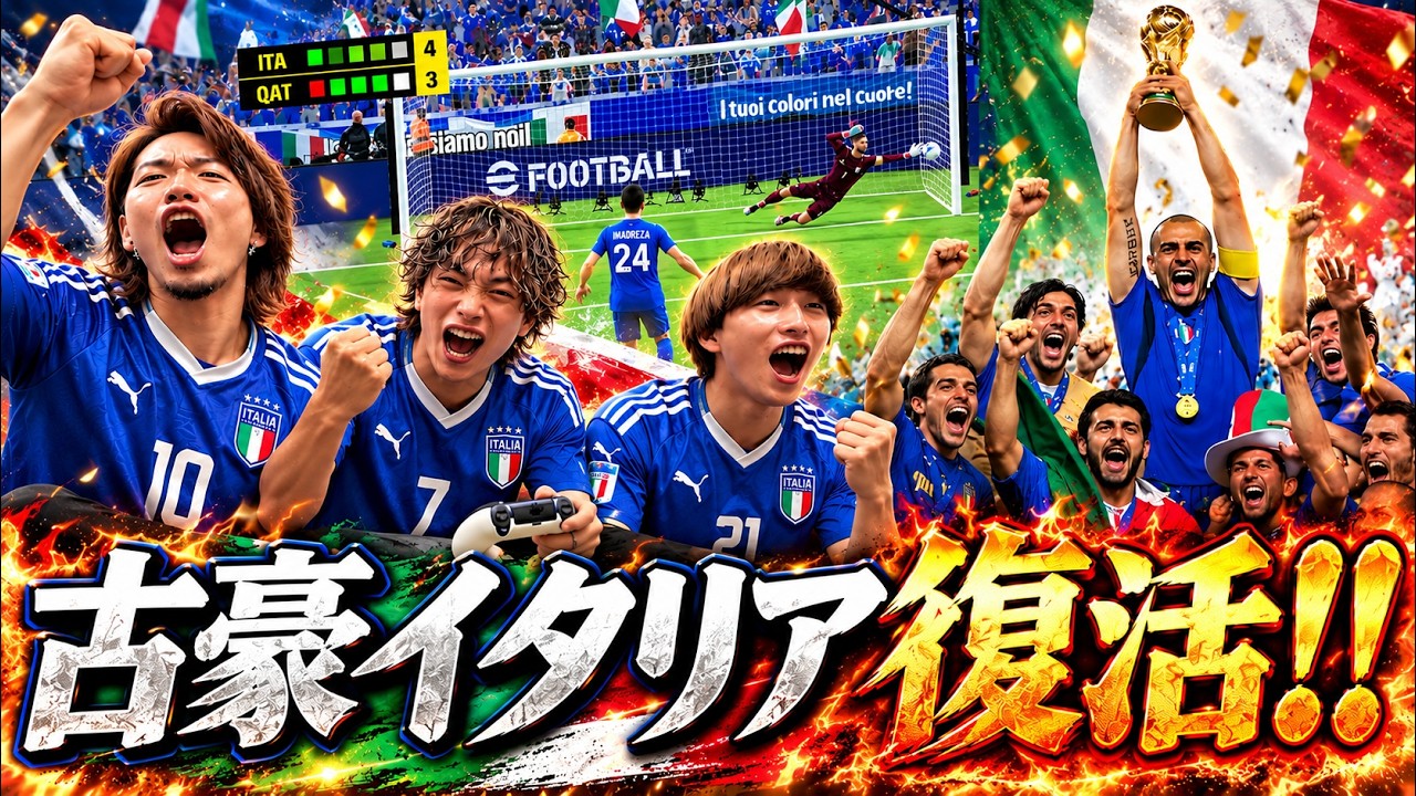 【イーフト】12年W杯に出られていないイタリアはもし本戦出場したら果たして優勝できるのか？
