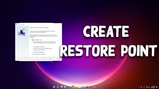 how to create restore point in windows 11