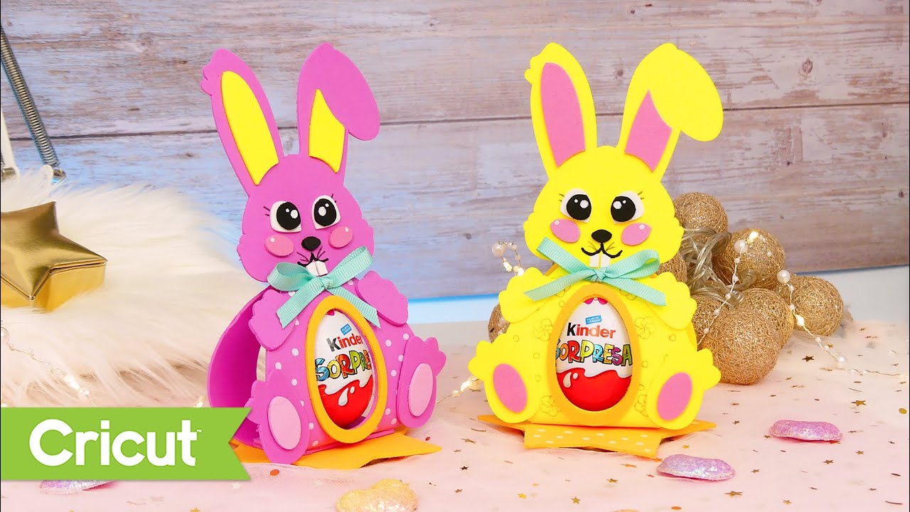Coniglietti porta uovo Kinder in Gomma Eva | Cricut maker