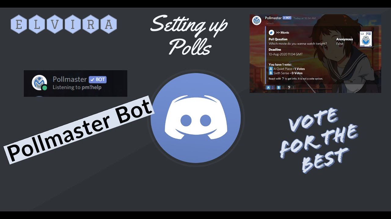 Voting bot. Simple poll bot discord. Owo bot discord. Yagbdb bot discord.