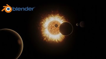 How to make the Sun in Blender 2.9 | The easy way | No smoke sim, fast render