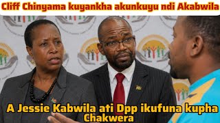 Cliff Chinyama kuyankha Moses Kumkuyu ndi Jessie Kabwila pa zomwe ayankhula