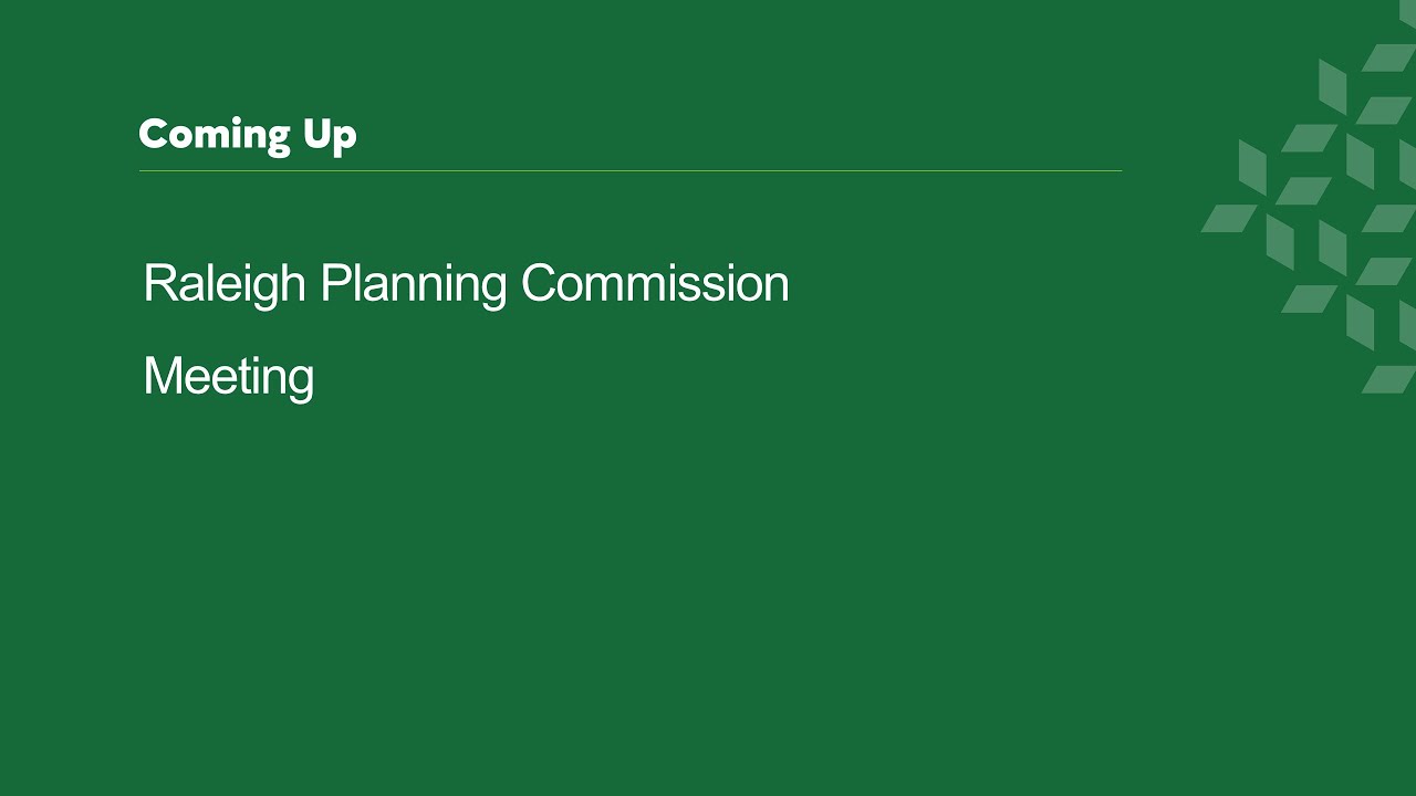 Raleigh Planning Commission Meeting - August 12, 2025