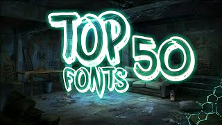 تحميل حزمة خطوط انجليزية للتصميم |top 50 fonts design