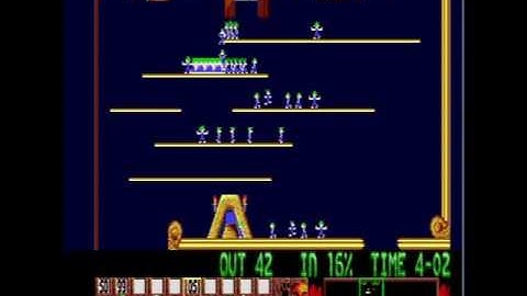 Lemmings (Amiga) Level 003 - Tailor Made For Blockers