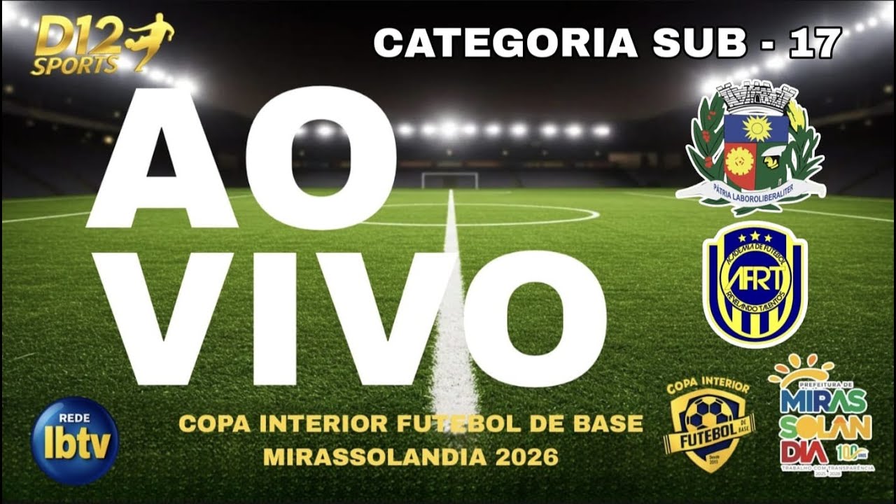 AO VIVO - MIRASSOLÂNDIA X ACADEMIA RT - SUB - 17