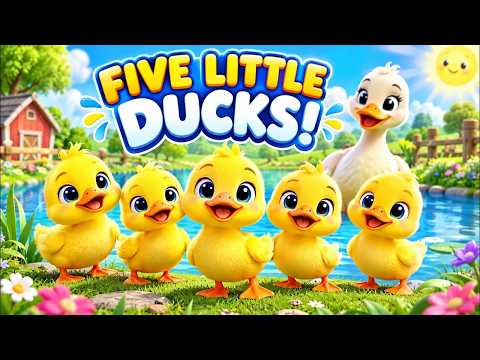 Five Little Ducks 🦆 | Furry Friends | Fun Animal Song for Kids | Nursery Rhymes