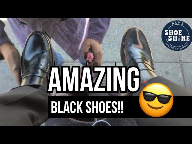 S7E19🤩🤩  🖤 just Black Shoes ⚫️ #ASMR #shoeshine #faustoarizmendi class=
