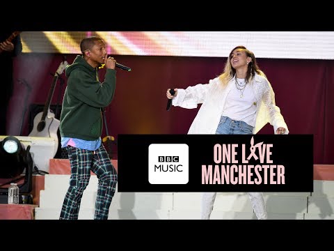 Pharrell Williams and Miley Cyrus - Happy (One Love Manchester)