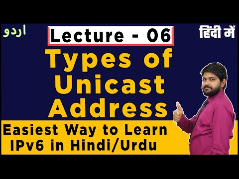 Types of Unicast address in IPv6-Hindi/Urdu |Lec-06 | IPv6 Tutorial in hindi | IPv6 Addresses
