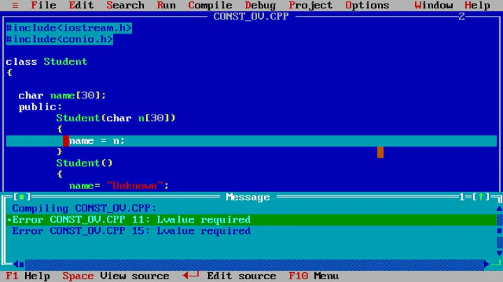 [FIX] C++ | How to fix: Turbo C | Lvalue required error | String/Char array[] assignment error