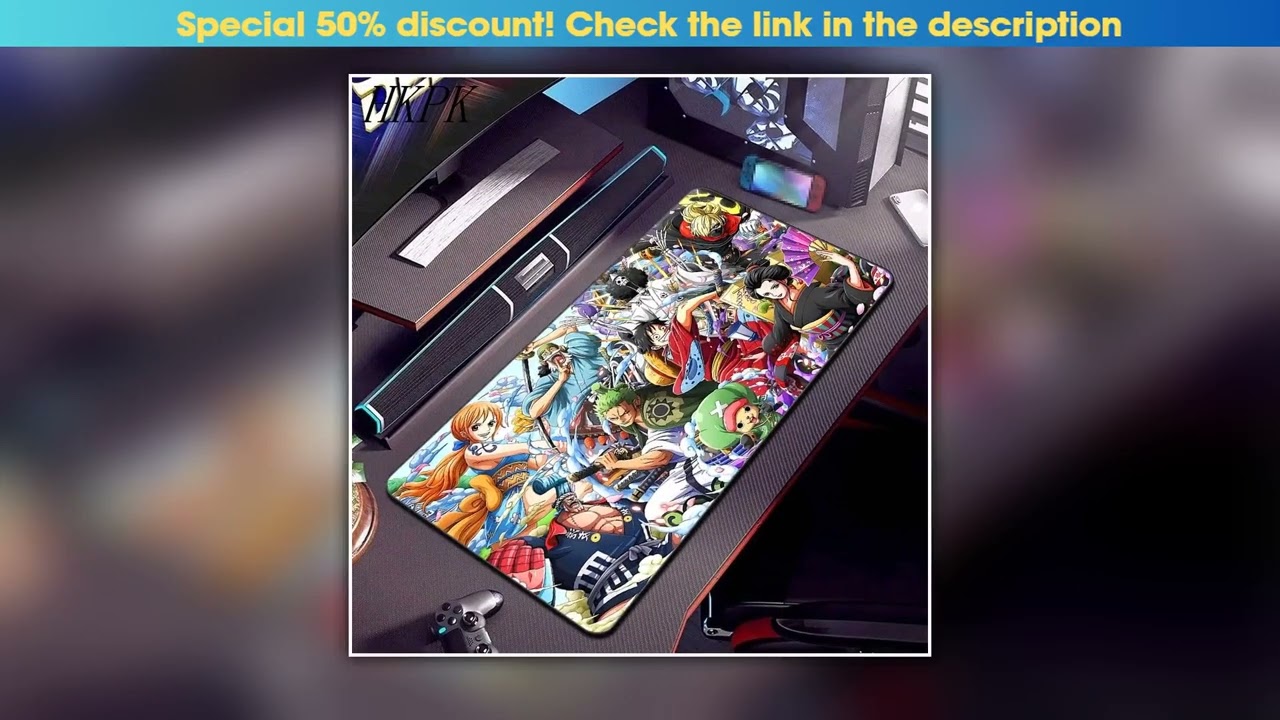 Game Mouse Pad Colorful One Piece Anime Mouse Pad Xxl Rubber NonSlip Large Size Computer Keyboard