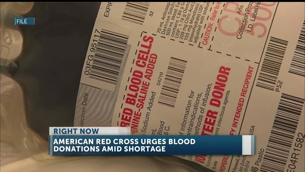 BLOOD SHORTAGE: American Red Cross urges blood donations