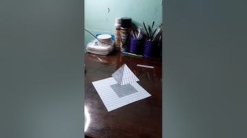 Easy 3D pyramid drawing 😱🔥|tutorial video step-by-step #shorts #viral #art
