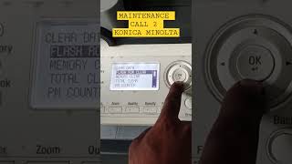 how to clear maintenance call 2 on konica minolta photocopier #m2call #shorts #konicaminolta #tech