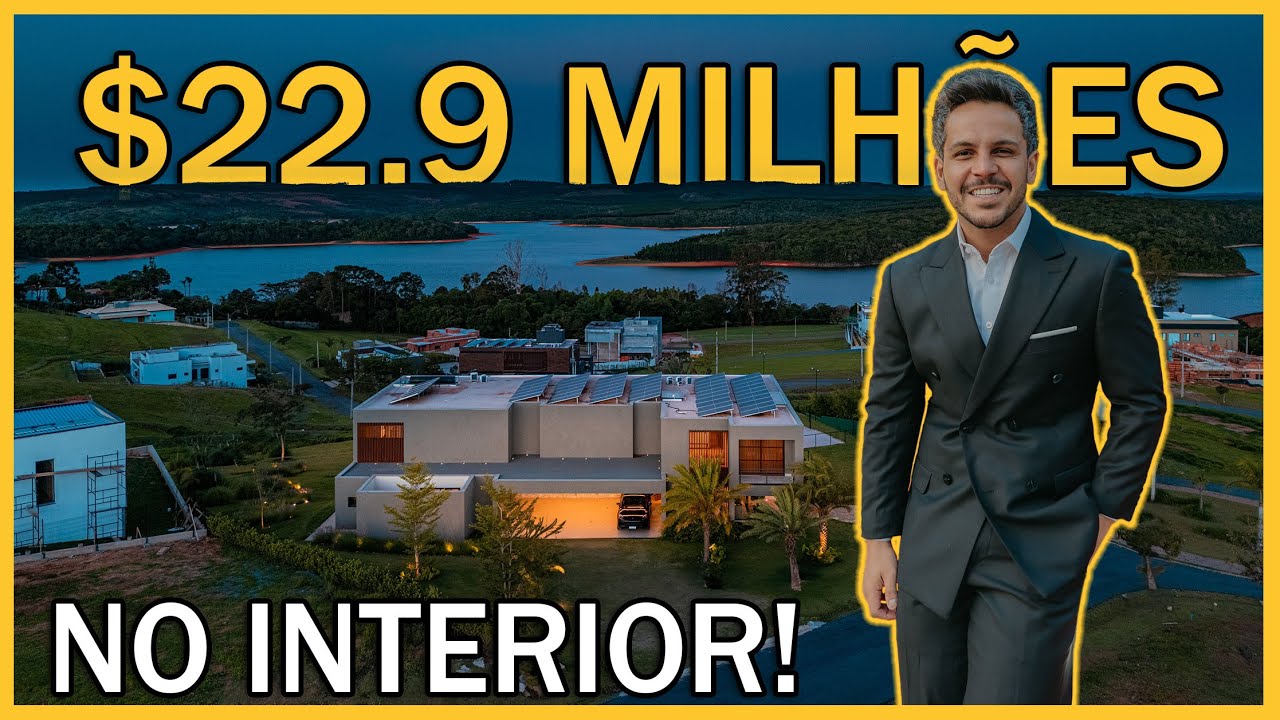 MANSÃO DE R$22.900.000,00 A BEIRA DA REPRESA COM CAMPO DE FUTEBOL-QUADRA DE BEACH TÊNIS E VISTA