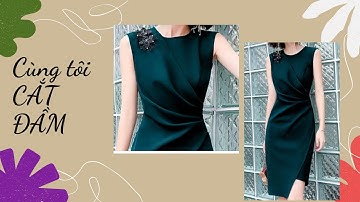 Design a round neck dress, close to the armpit, pleated, super luxurious /JULY TEACH SEWING