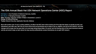 The 10th Annual Black Hat USA Network Operations Center (NOC) Report