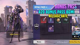 BGMI A20 BONUS PASS REWARDS / BGMI ME BONUS PASS KAB AAYEGA / BGMI A20 BONUS PASS RELEASE DATE PRICE