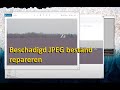 Beschadigd, half grijs JPEG bestand repareren, grijs vlak, grijs blok - Dutch language / NL