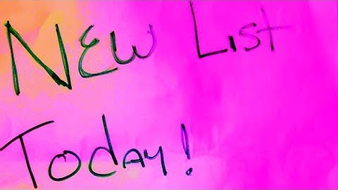 NEW LIST TODAY!🥳🍀🍀🍀🍀