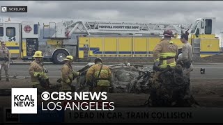 One dead after train collides with car in Ventura County