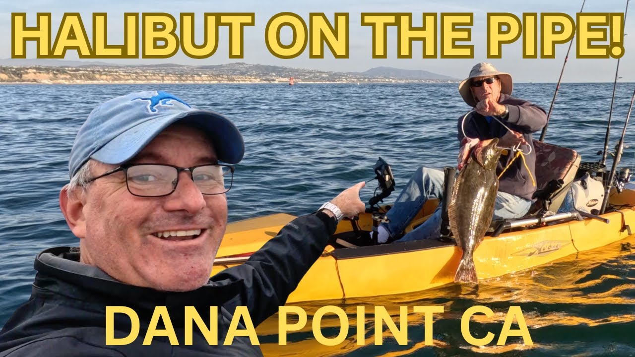 Ловля калифорнийского палтуса на озере «Пайплер» с помощью устройства Pond Prowler.