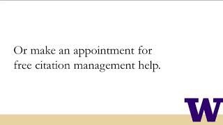 Citation Management Tools