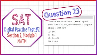 Question 23 from SAT Digital Practice Test 2, Section 2, Module 2 (MATH)