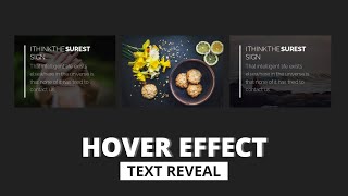 Amazing Card Hover Text Reveal Effect Using Html & Pure Css