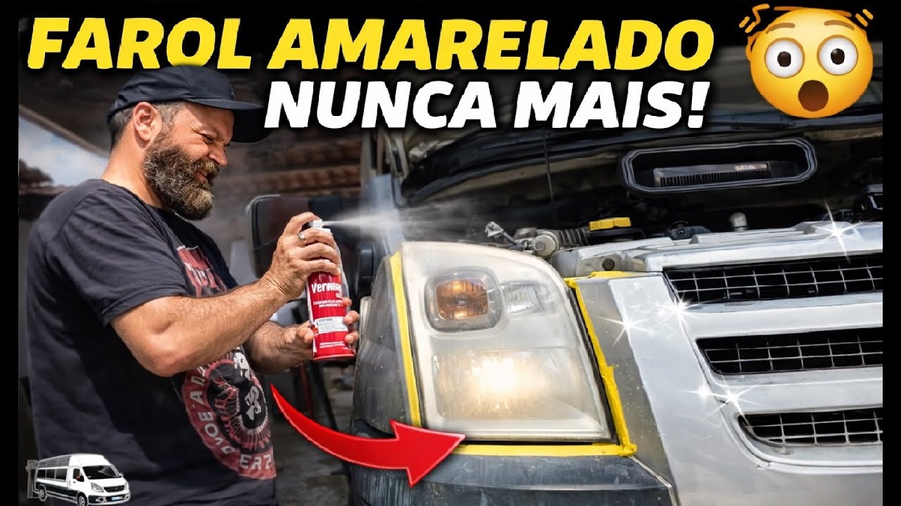 Farol Amarelado Nunca Mais! 😱 Recuperação Completa com Verniz em Casa (Barato e Fácil)