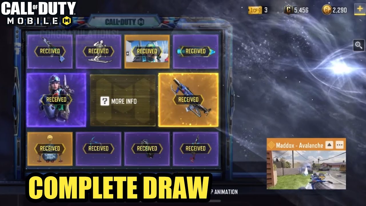 *NEW* Codm Snowstorm Draw Complete Draw Spins | Legendary Maddox Avalanche And kestrel Snowfall