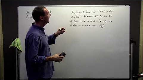 Section 1.8 - Combinations of Functions