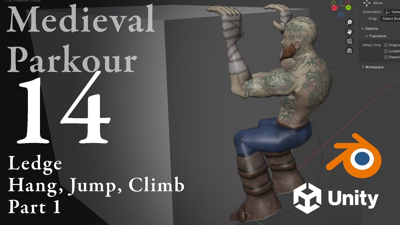 Medieval Parkour - Game Development - 14 - Unity - Ledge - Hang, Jump Climb - Part 1