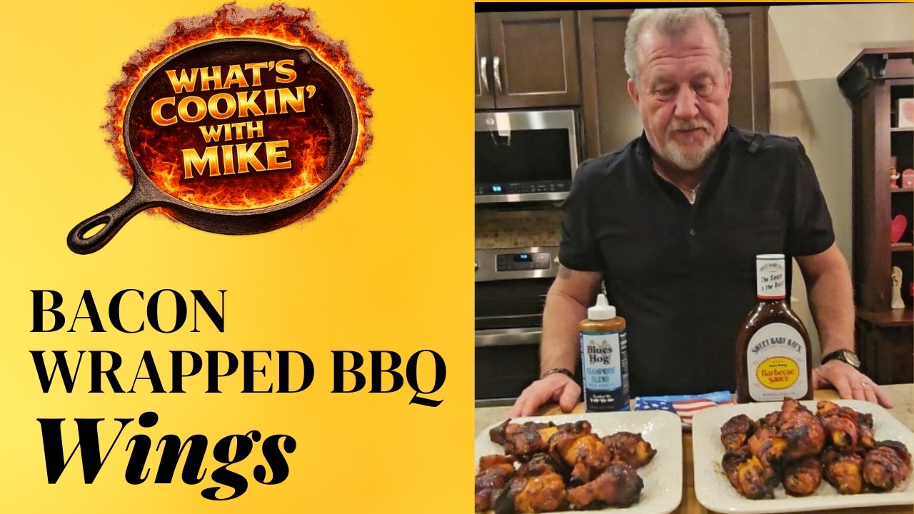 BACON Wrapped BBQ Wings