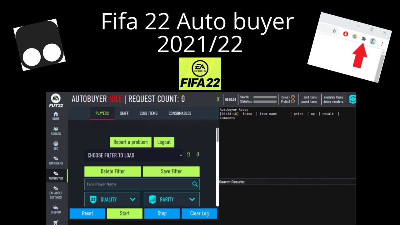 FIFA 22 Web App Autobuyer