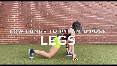 low lunge to pyramid pose