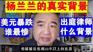 翟山鹰:杨兰兰的真实背景丨出庭律师什么背景丨美元暴跌谁最惨
