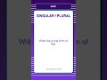 Singular and Plural Quiz | Write the plural form of 'life'. | English Grammar