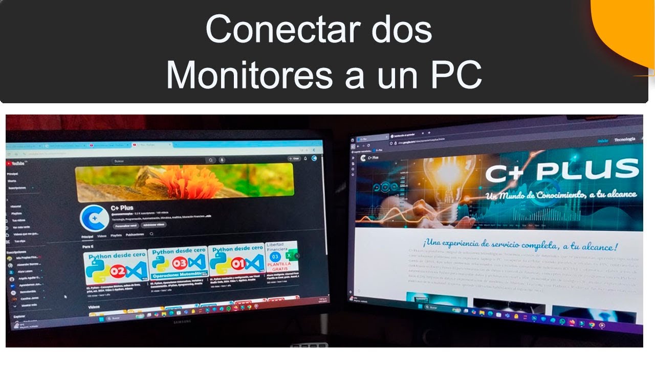 CONECTAR DOS MONITORES AL PC, CON HDMI Y DISPLAY PORT. 