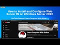 Web Server | Setup or Configure IIS(Web Server) in Windows Server 2022