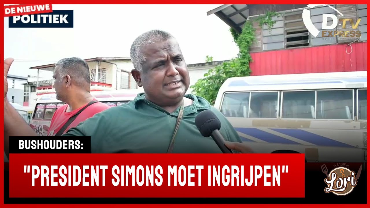 🚀 De Nieuwe Politiek LIVE • wanordelijke situatie PL bushalte; bushouders maken ruzie (Suriname)