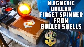 Casting Brass Dollar Fidget Spinner from Bullet Shells